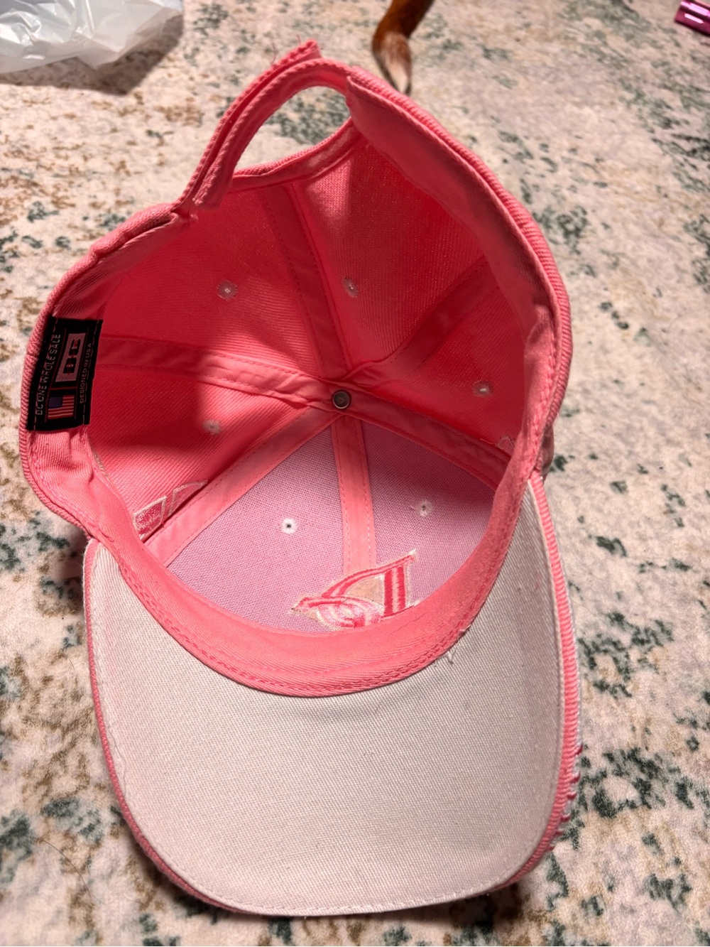 Pink Washington D.C Baseball Cap with Embroidered Lettering - Picture 4 of 5